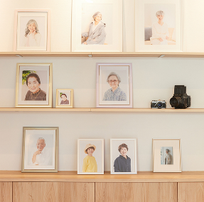 えがお写真館での撮影風景