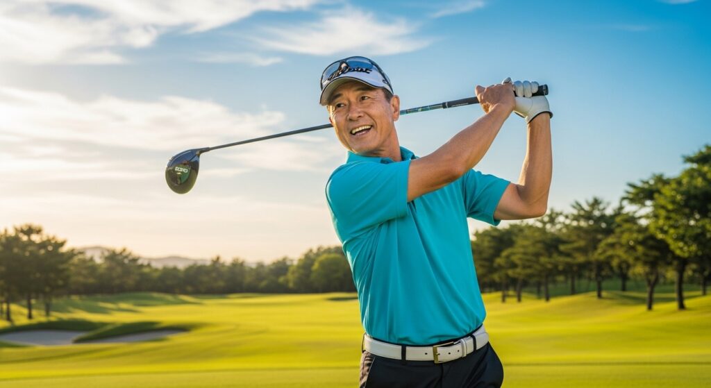 ゴルフを楽しむシーン