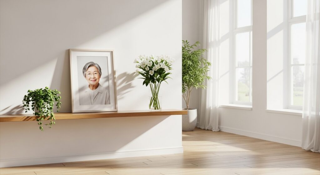 遺影はいつまで飾る？四十九日後の選択と生前撮影の準備