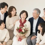 還暦の家族写真をおしゃれに撮る主役が引き立つ服装と色合わせ