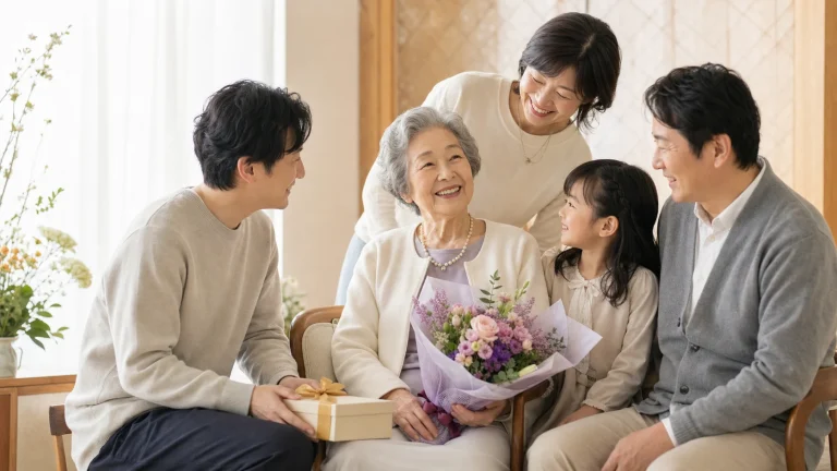 長寿祝い一覧表｜年齢・読み方・色と由来、家族での祝い方